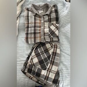 Aerie plaid pajama set